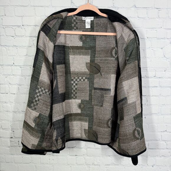 Vintage Dressbarn Jacket Women Plus Size 3X Tapestry Patchwork Full Zip Coat - Picture 12 of 12